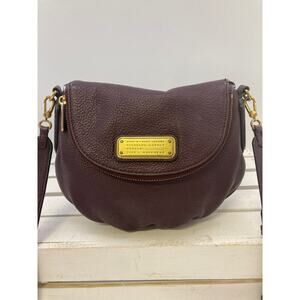MARC JACOBS SMALL PURPLE PLUM SMALL PEBBLED LEATHER WOMENS CROSSBODY BAG